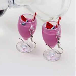 ⭐️❤️🌻FREE Drink Watermelon Fruit Melon Boho Peasant Hipster Hippie Art Earrings